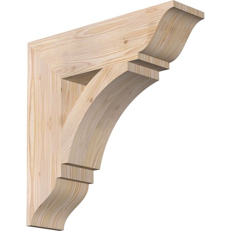 Ekena Millwork Thorton Traditional Smooth Bracket, Douglas Fir, 5 1/2"W x 22"D x 22"H BKT06X22X22THR01SDF